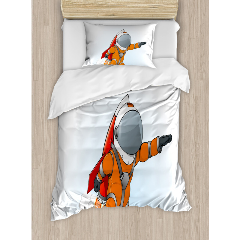 Astronaut Galaxy Journey Duvet Cover Set