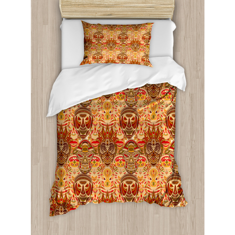 Mask Motif  Duvet Cover Set