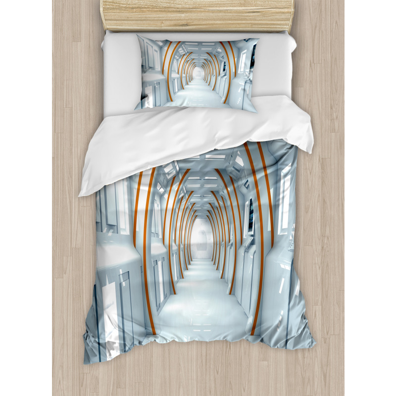 Spaceship Hallway Duvet Cover Set