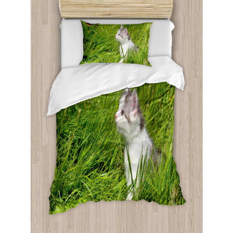 Cat and Butterfly Duvet Cover Set