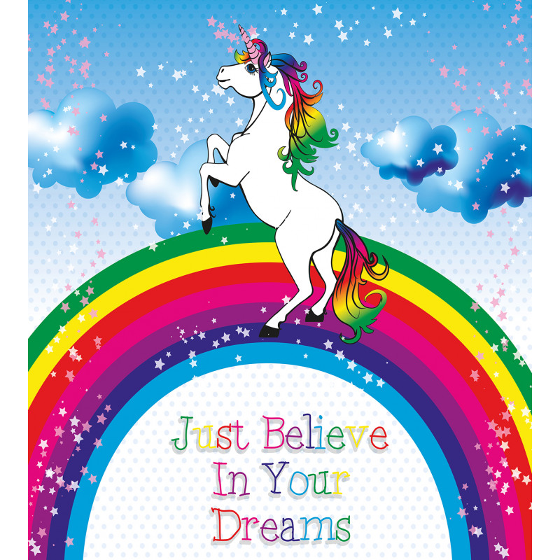 Unicorn Rainbow Fantasy Duvet Cover Set