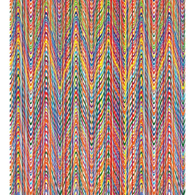 Colorful Zig Zag Lines Duvet Cover Set