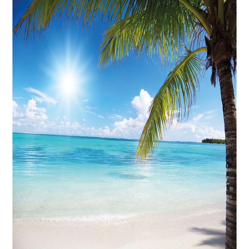 Tropical Seashore Palms Duvet Cover Set