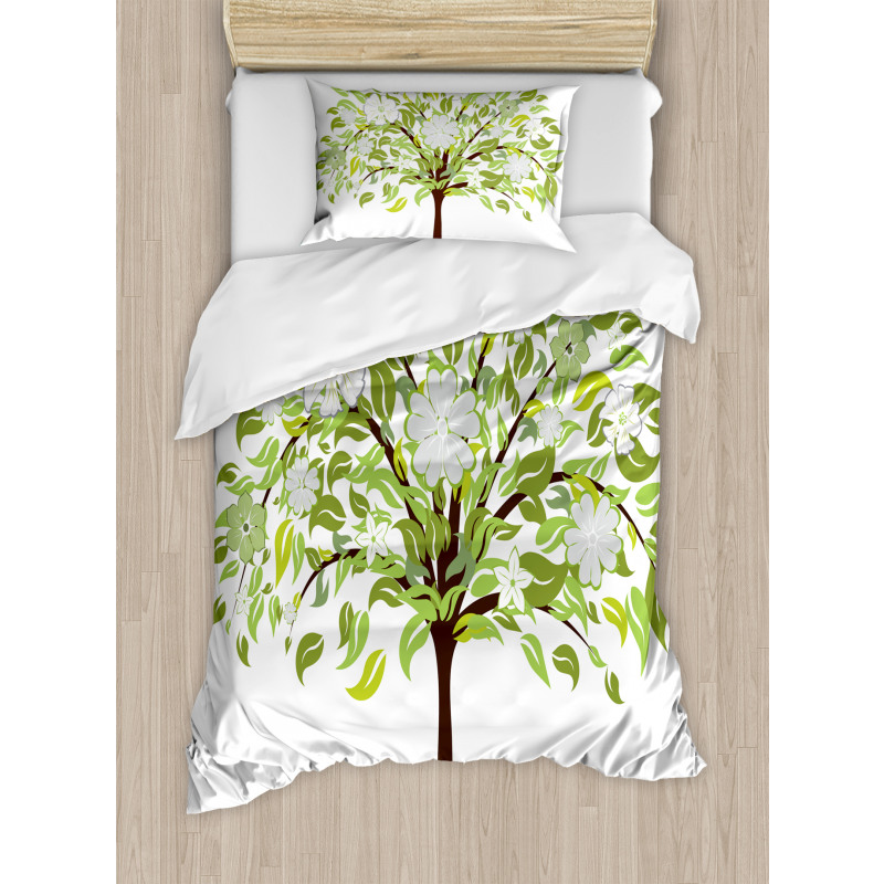 Summer Tree Blossoms Duvet Cover Set