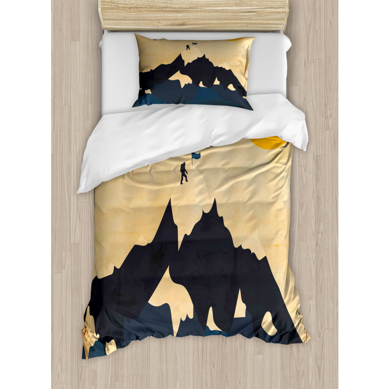 Man on the Mountaintop Duvet Cover Set