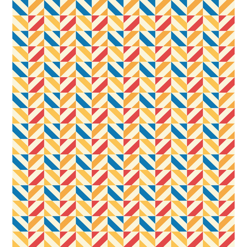 Diagonally Striped Squares Duvet Cover Set