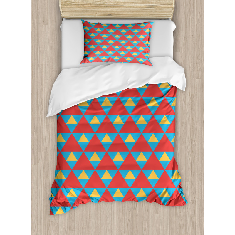 Big Small Triangles Retro Duvet Cover Set