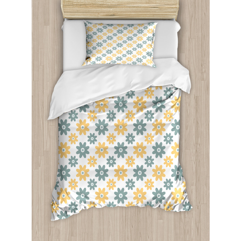 Retro Daisies Duvet Cover Set