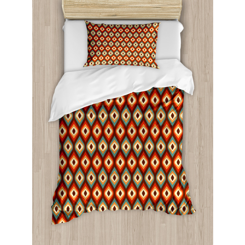 Unusual Vibrant Shapes Duvet Cover Set