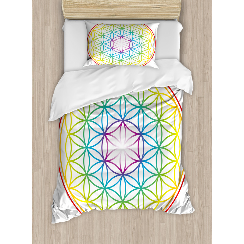 Radiant Flower of Life Duvet Cover Set