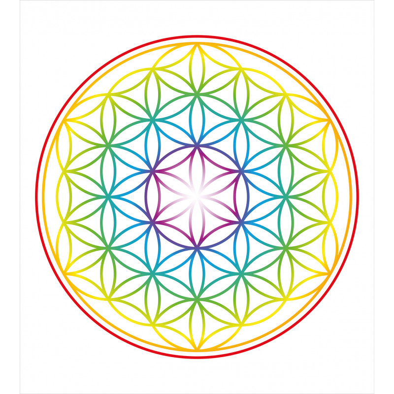 Radiant Flower of Life Duvet Cover Set