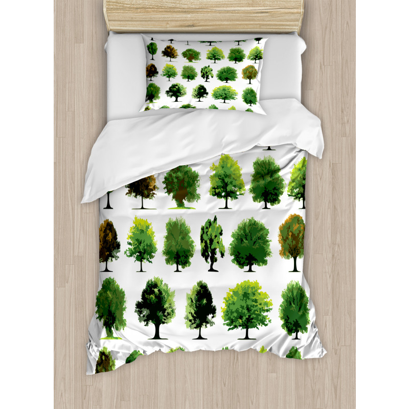 Pines Planes Bushes Tree Duvet Cover Set