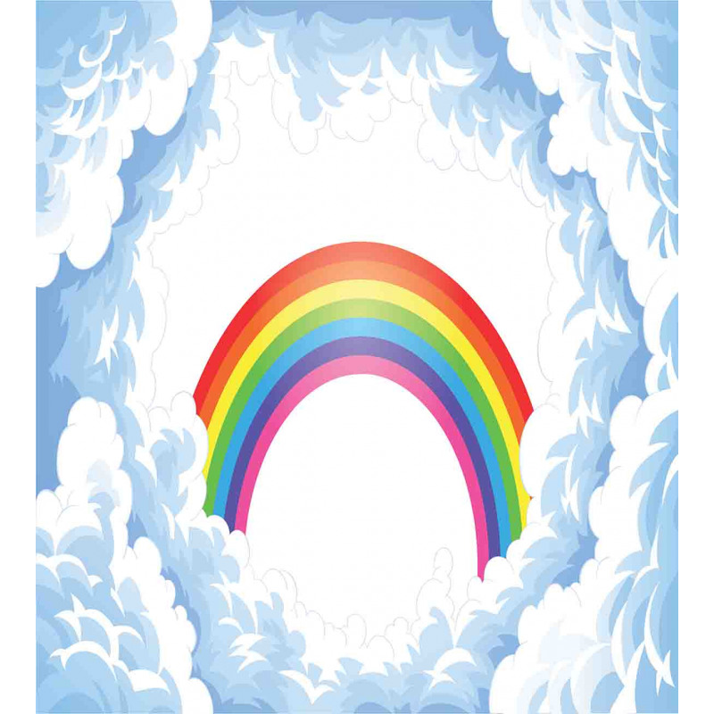 Rainbow Fluffy Clouds Duvet Cover Set