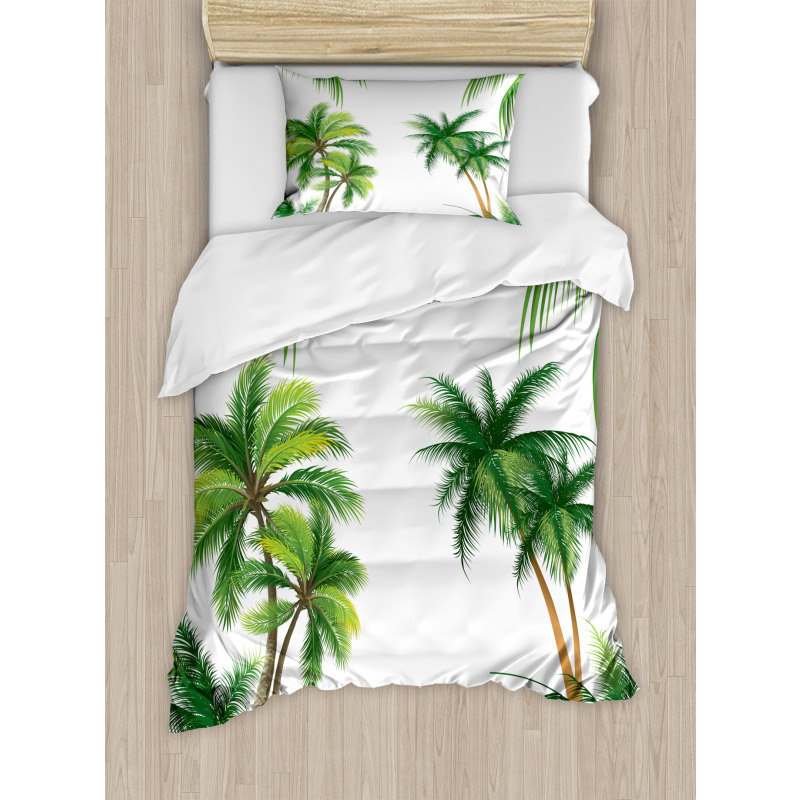 Coconut Palm Tree Plants Duvet Cover Set