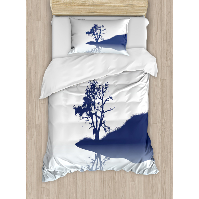 Lonely Tree by Lake Duvet Cover Set