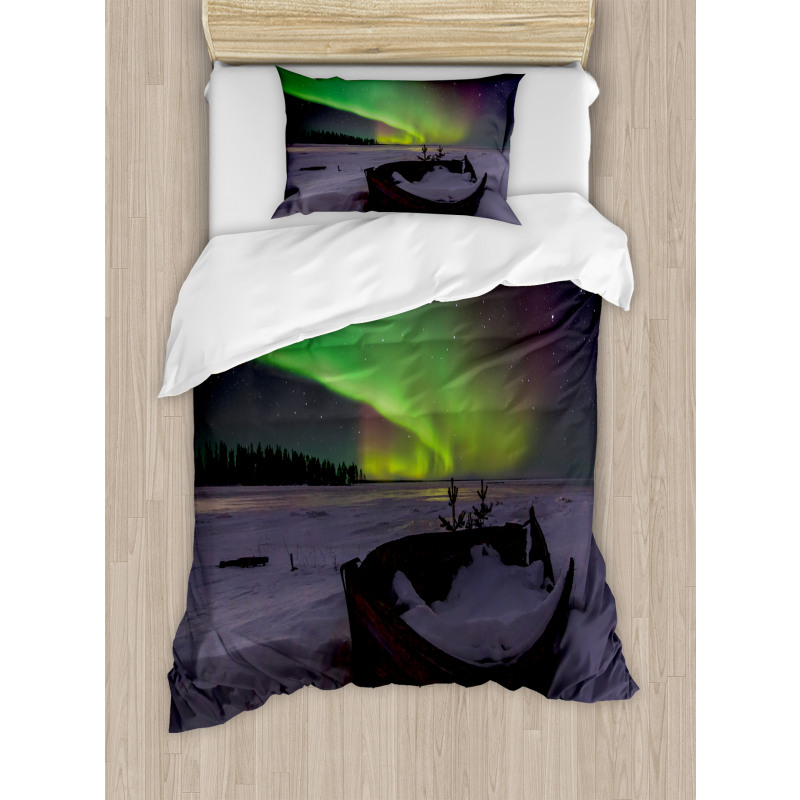 Boat and Galaxy Duvet Cover Set