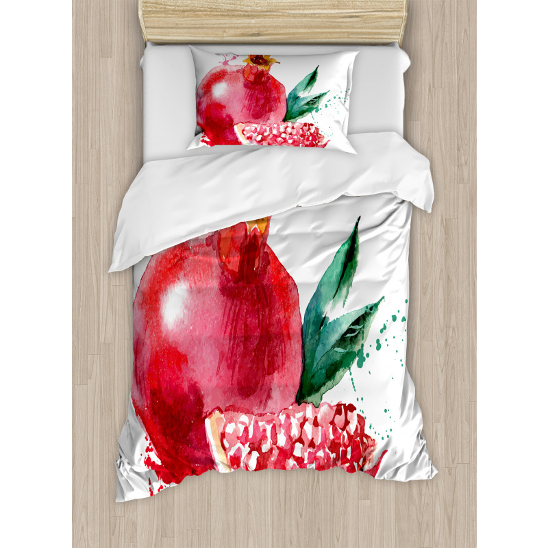 Hand Drawn Watercolor Duvet Cover Set