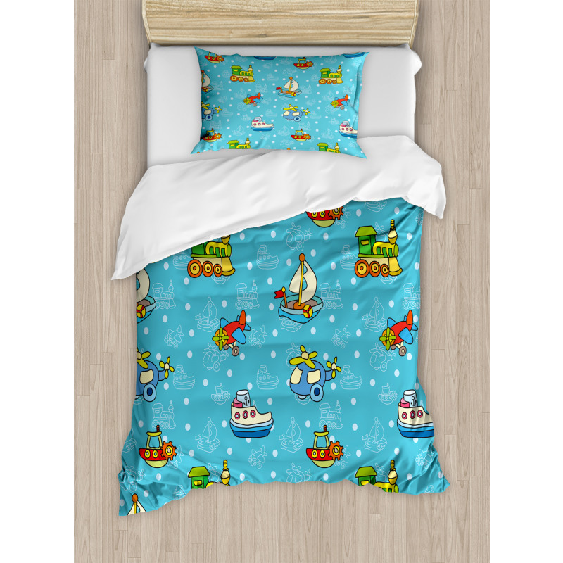 Cartoon Style Toy Duvet Cover Set