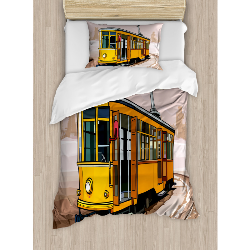 Train on Rail Roads Duvet Cover Set