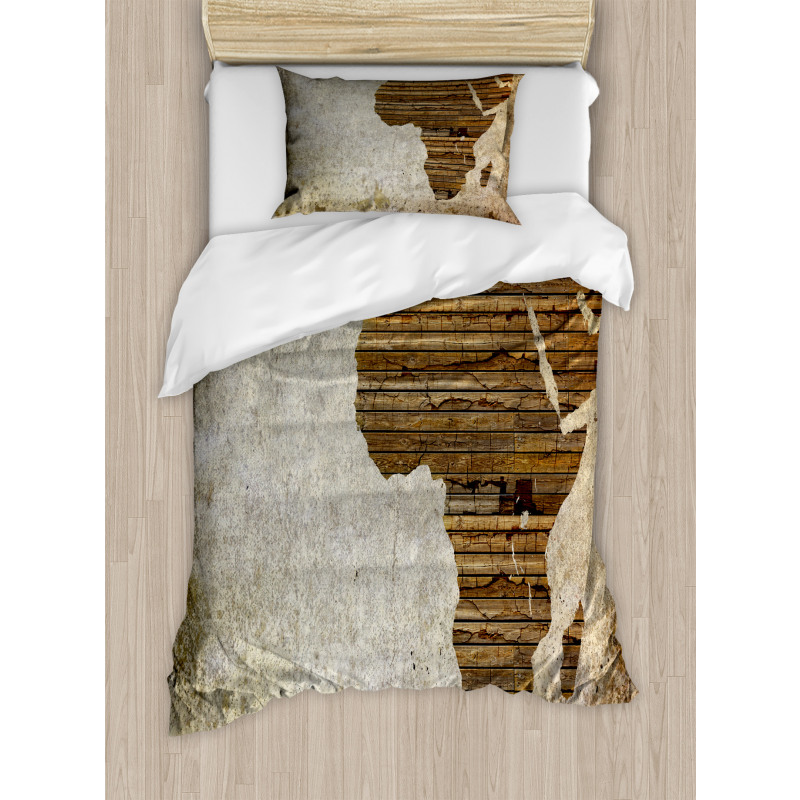 Wooden Plank Map Duvet Cover Set