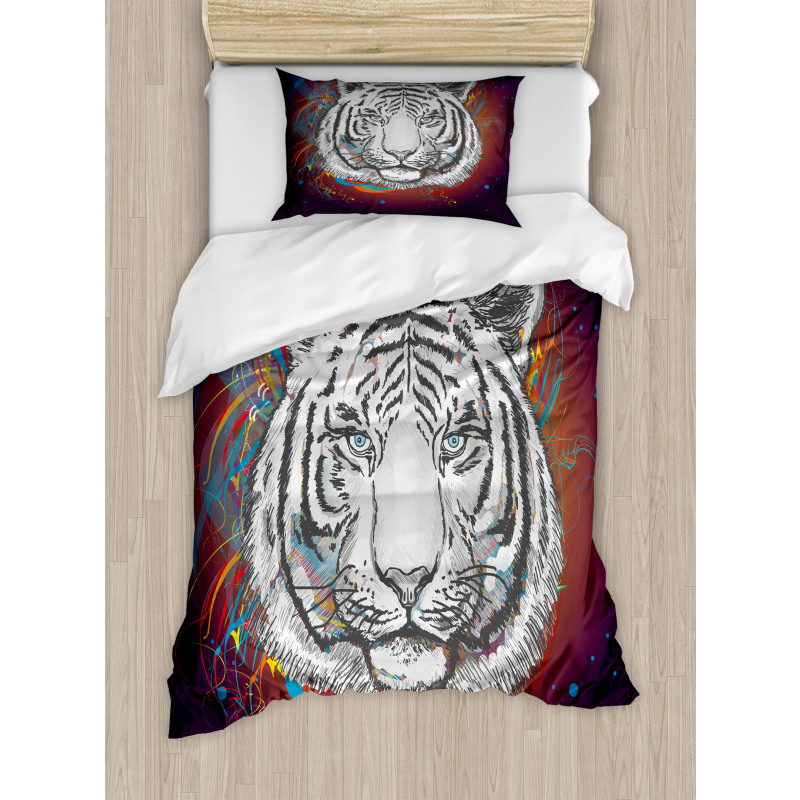 Tiger from Outer Space Duvet Cover Set