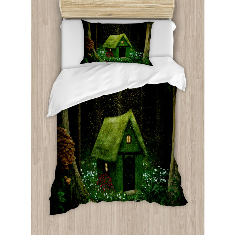 Surreal Forest House Duvet Cover Set