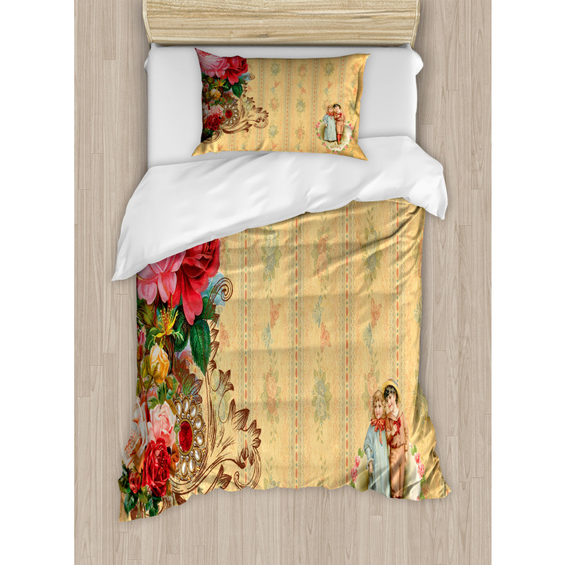 Romantic Country Roses Duvet Cover Set