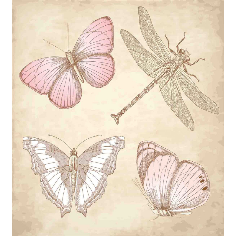 Retro Butterflies Bugs Duvet Cover Set