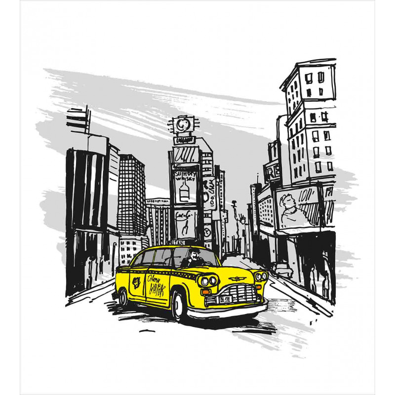 Cab in New York City Duvet Cover Set