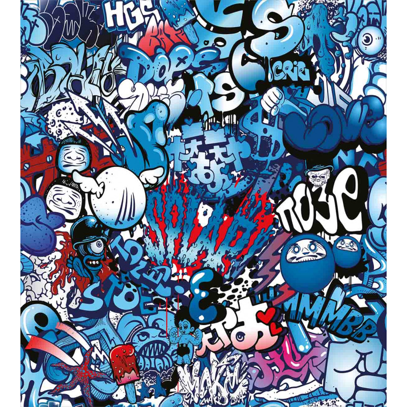 Graffiti Street Art Duvet Cover Set