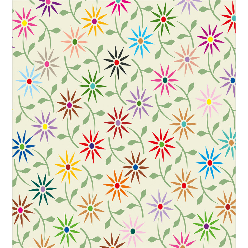Colorful Graphic Garden Duvet Cover Set