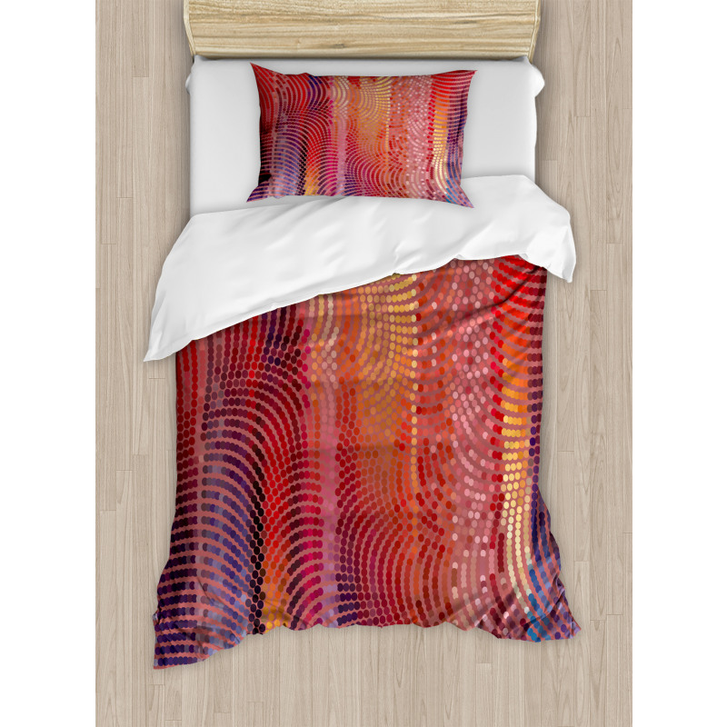 Wavy Mosaic Pixelated Duvet Cover Set