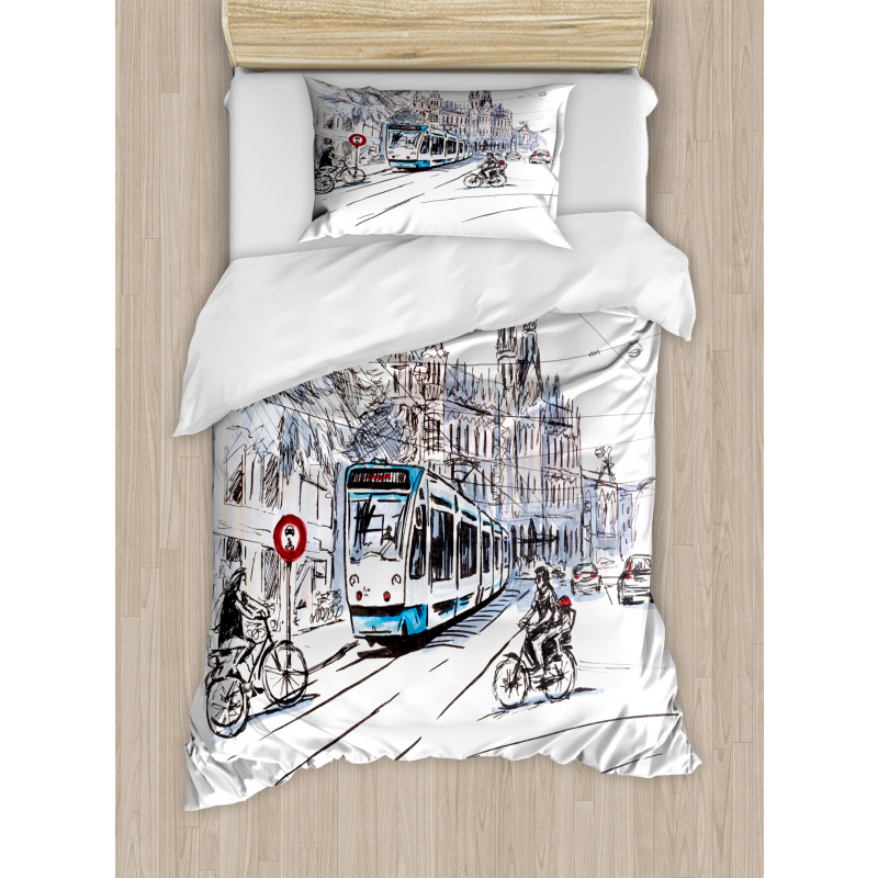 Amsterdam Cityscape Duvet Cover Set