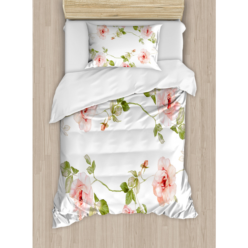 Rose Flower Petals Duvet Cover Set