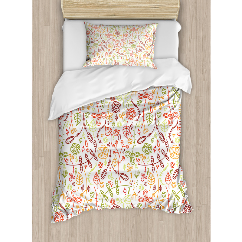 Orange Leaves Harvest Duvet Cover Set