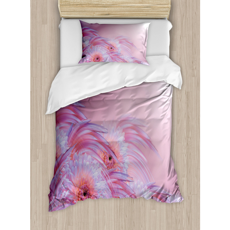 Summer Dahlia Flowers Duvet Cover Set