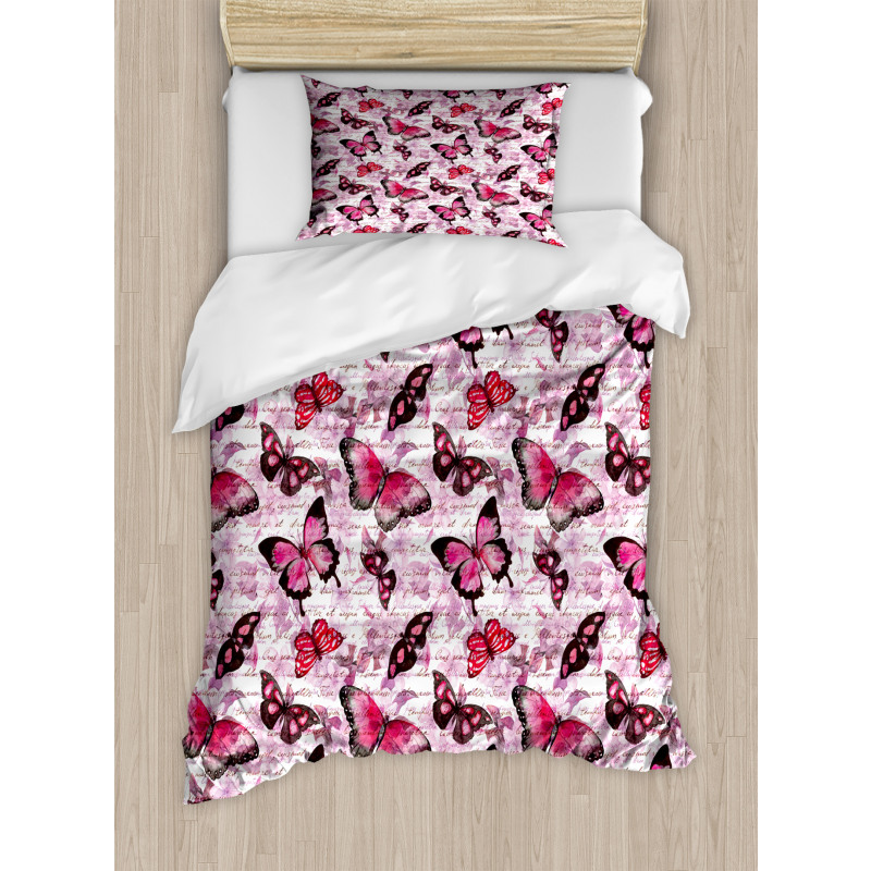 Paintbrush Butterfly Duvet Cover Set