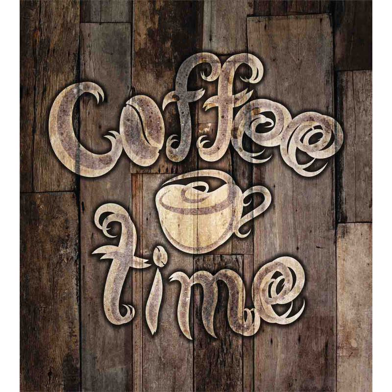 Coffee Time Grunge Back Duvet Cover Set