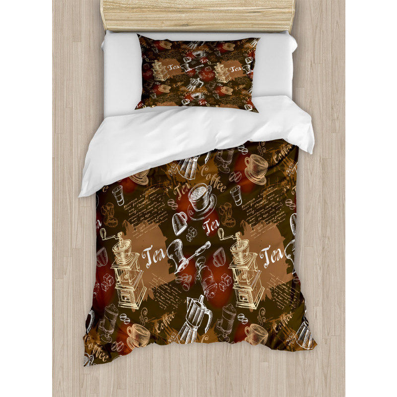 European Coffee Culture Duvet Cover Set