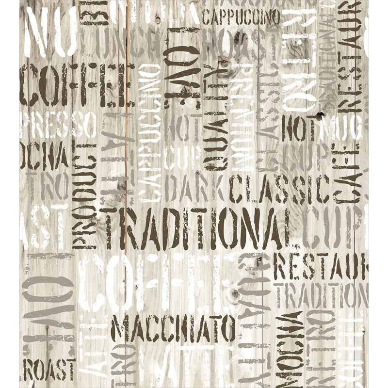 Coffee Phrase Espresso Duvet Cover Set