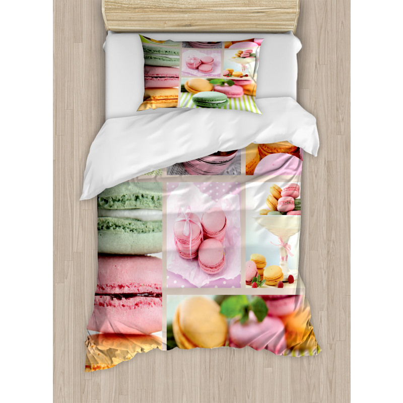 French Macaroon Coffee Duvet Cover Set