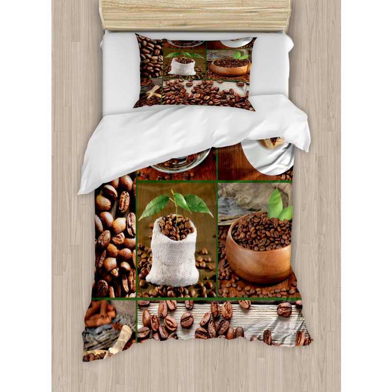 Coffee Beans and Bags Duvet Cover Set