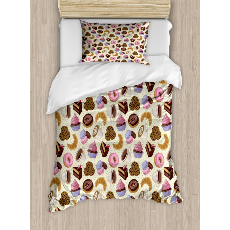 Coffee Cups Cookies Duvet Cover Set