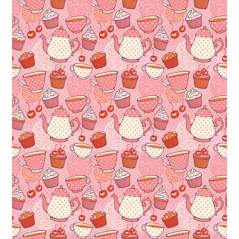 Teapots Cups Cakes Duvet Cover Set