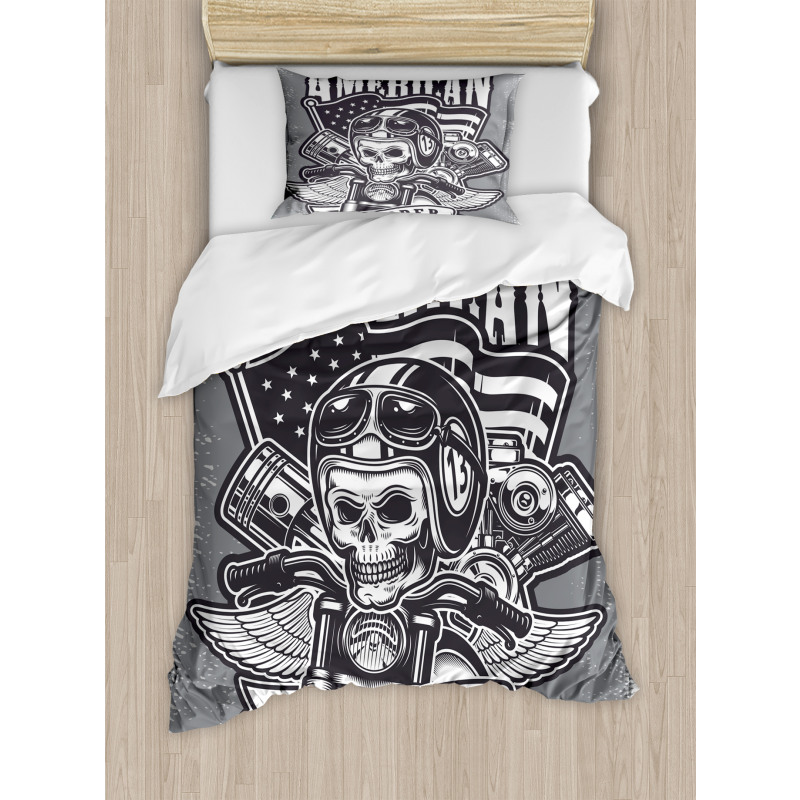 American Vintage Bike Duvet Cover Set