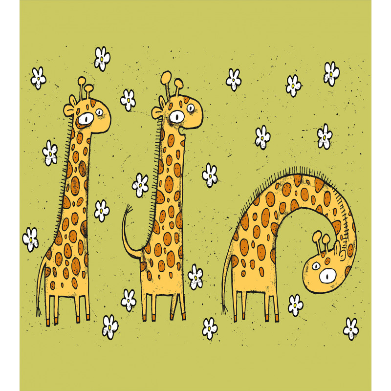 Illustration of Giraffes Duvet Cover Set