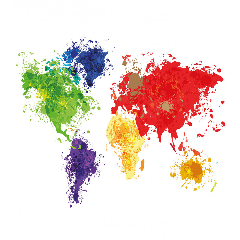 World Map Artwork Duvet Cover Set