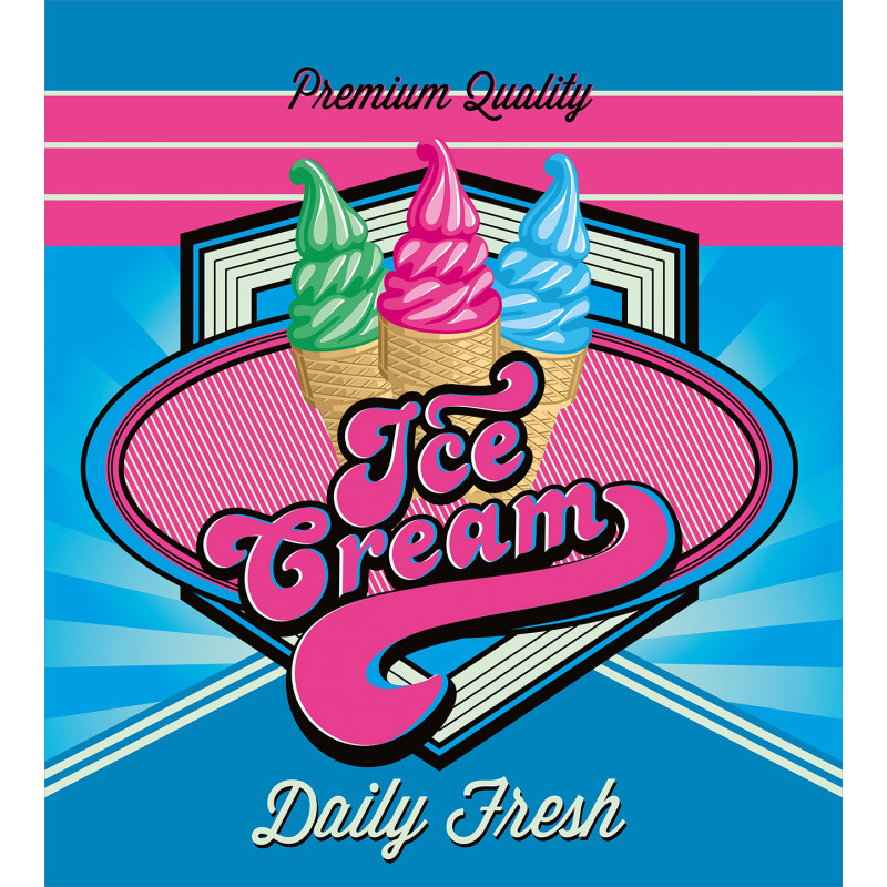Ice Cream Illustration Duvet Cover Set