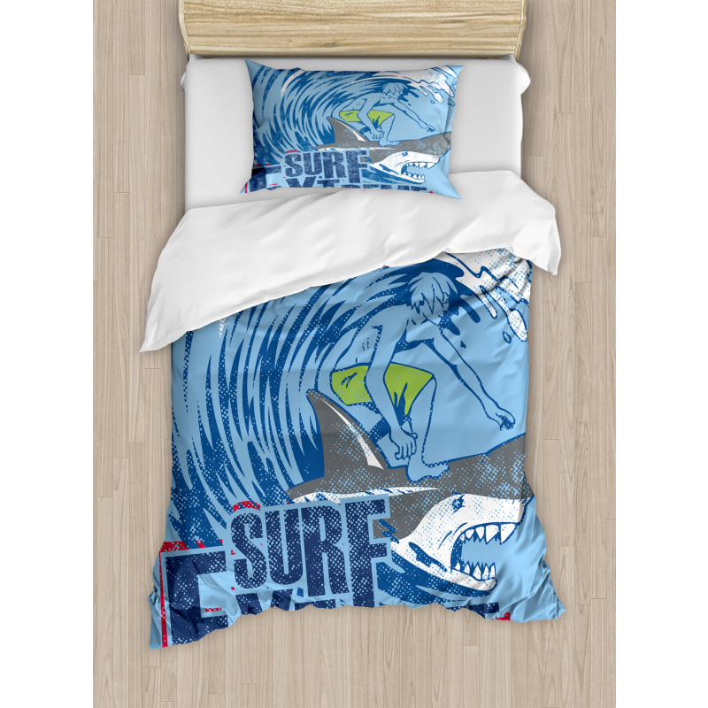 Extreme Sports Retro Duvet Cover Set