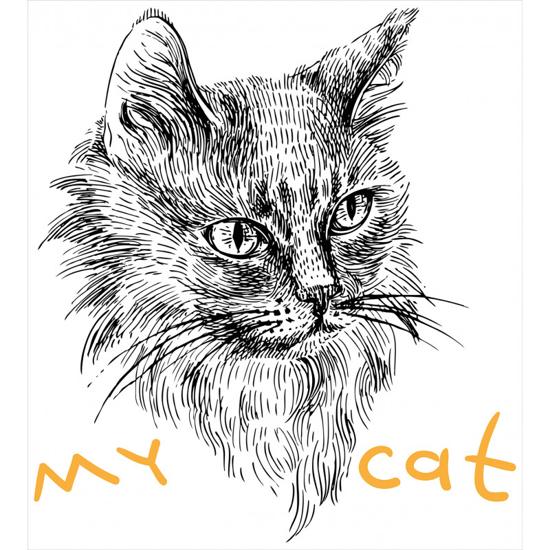 Hand Drawn Cat Duvet Cover Set